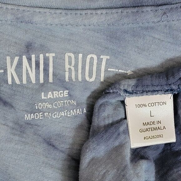 Aerosmith T-Shirt Womens L Blue Tie Dye Short Sleeve Back In The Saddle Graphic - Picture 10 of 10